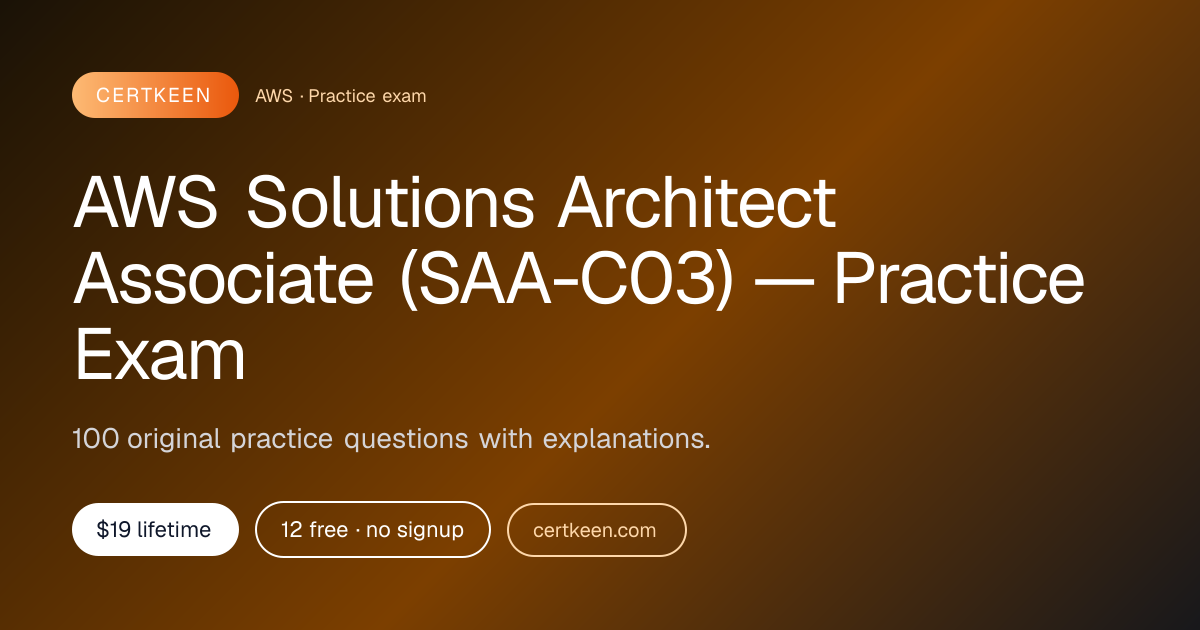 AWS Solutions Architect Associate (SAA-C03) Practice Exam (100 Q&A ...